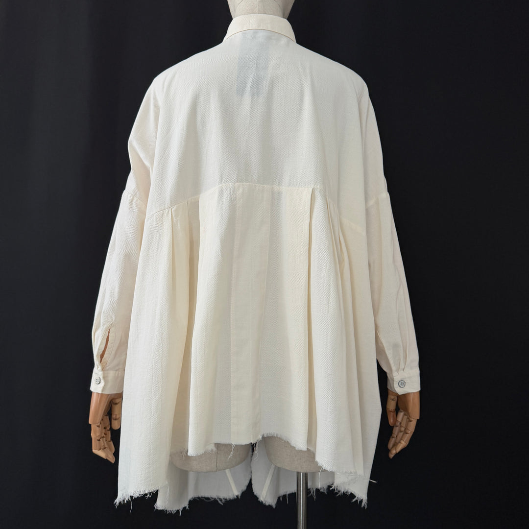 STUDIO B3 oversized white tunic shirt / shirt dress, size S