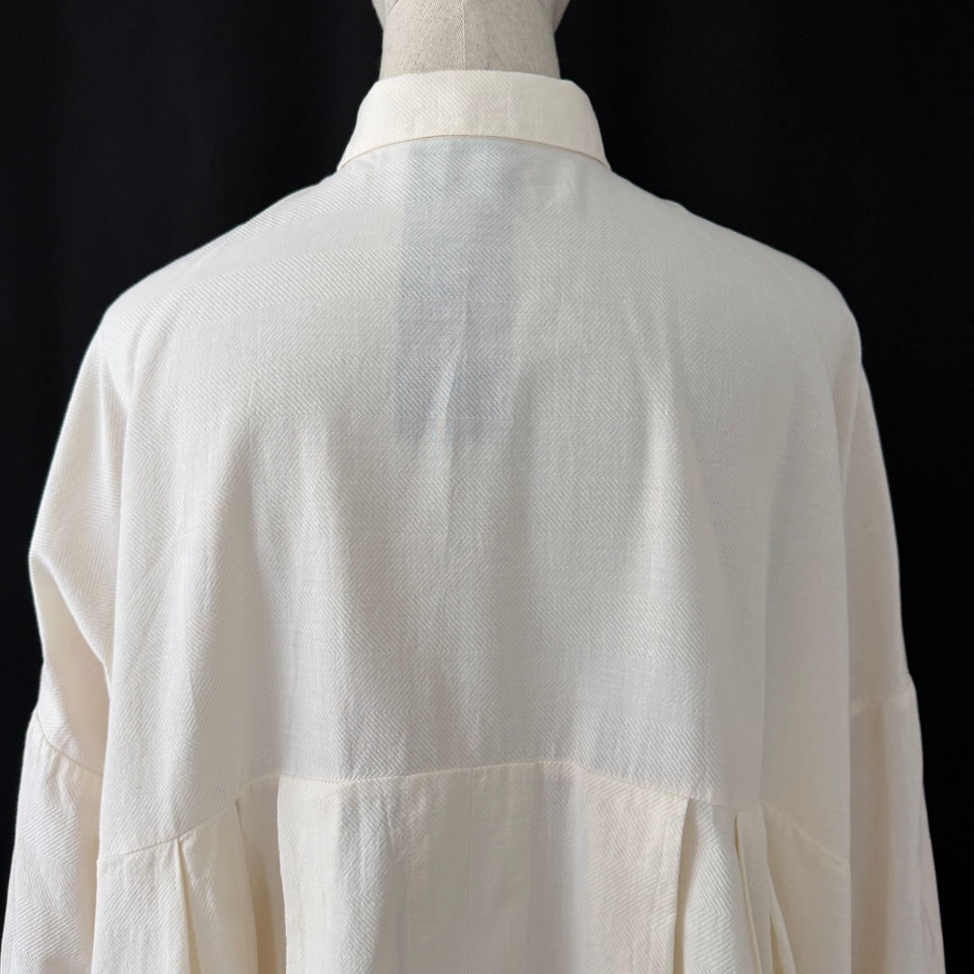 STUDIO B3 oversized white tunic shirt / shirt dress, size S
