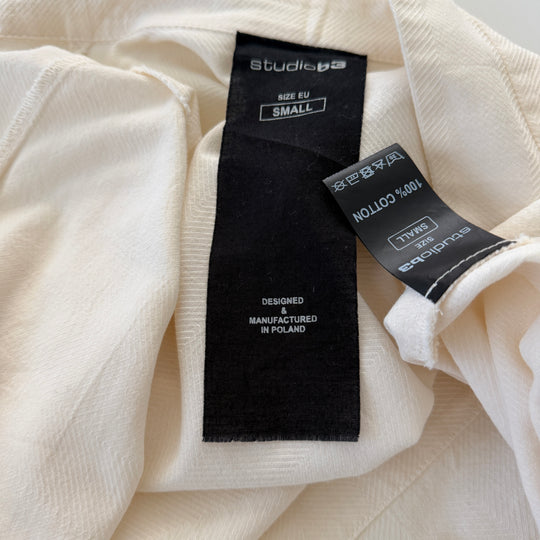 STUDIO B3 oversized white tunic shirt / shirt dress, size S