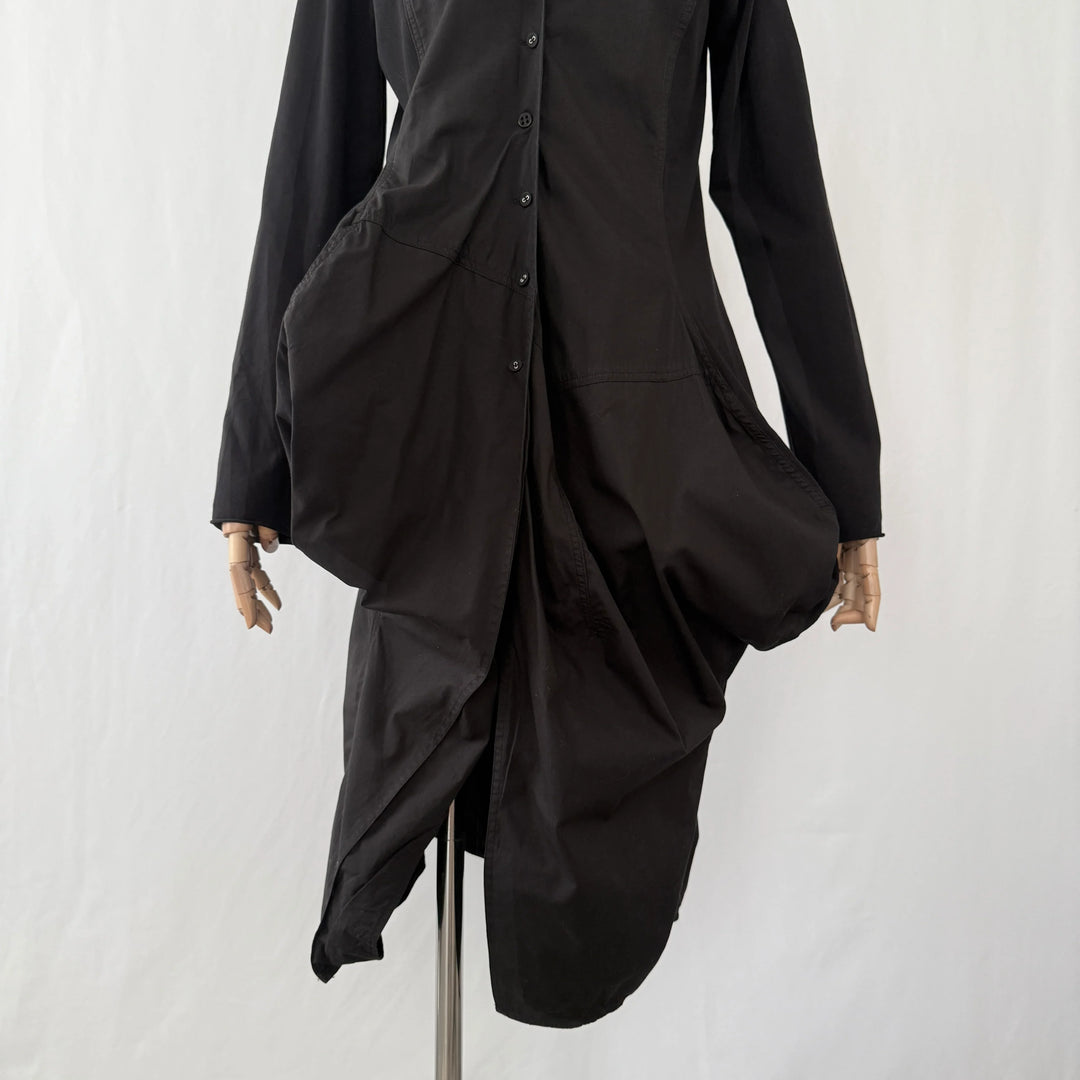 RUNDHOLZ Black Asymmetric Dress