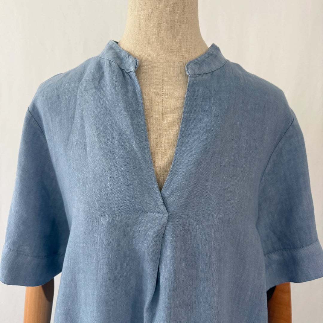 Robe en lin bleu OSKA