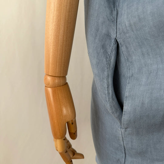 Robe en lin bleu OSKA