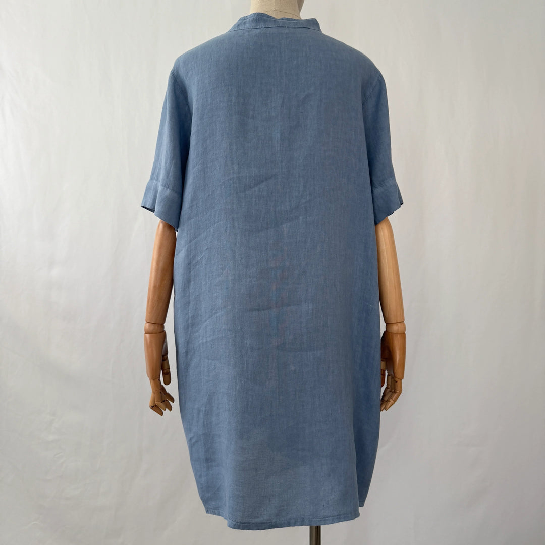 Robe en lin bleu OSKA