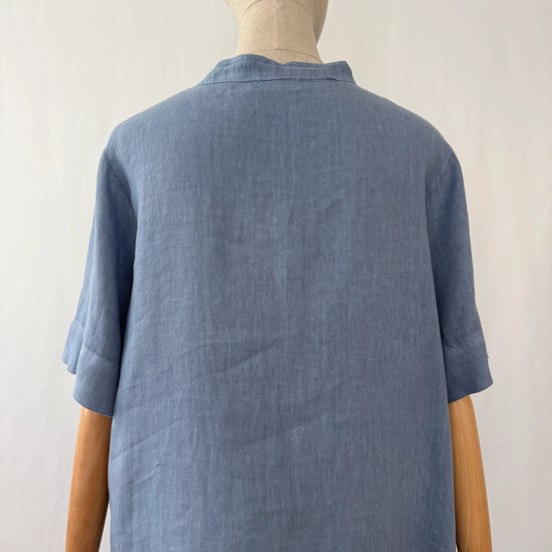 Robe en lin bleu OSKA