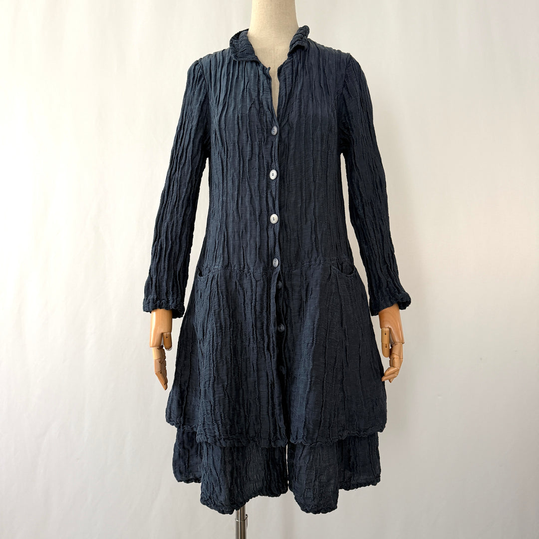 pintuck linen dress Sofie Pintuck Linen Maxi Dress / Khaki | MESHKI main image 1