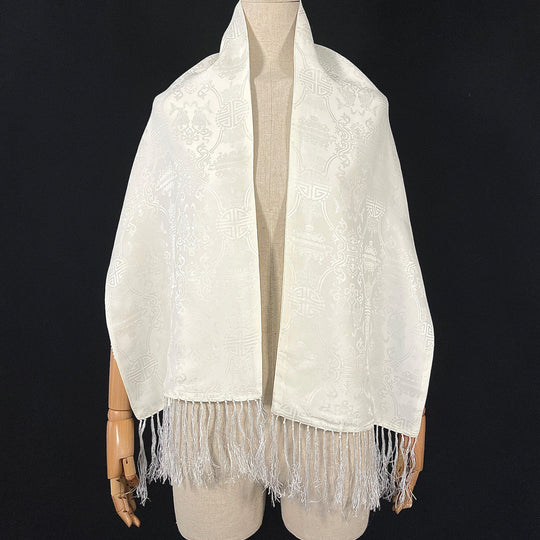 SHANGHAI TANG White Silk Scarf