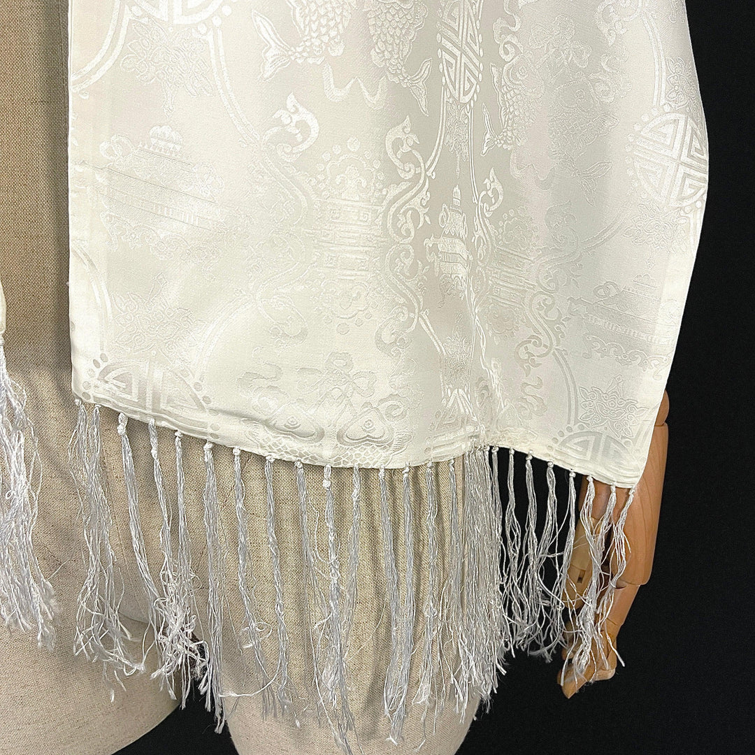 SHANGHAI TANG White Silk Scarf