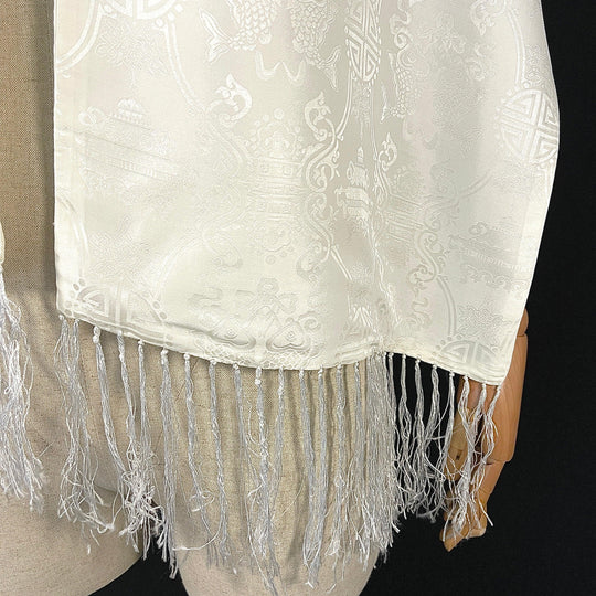 SHANGHAI TANG White Silk Scarf