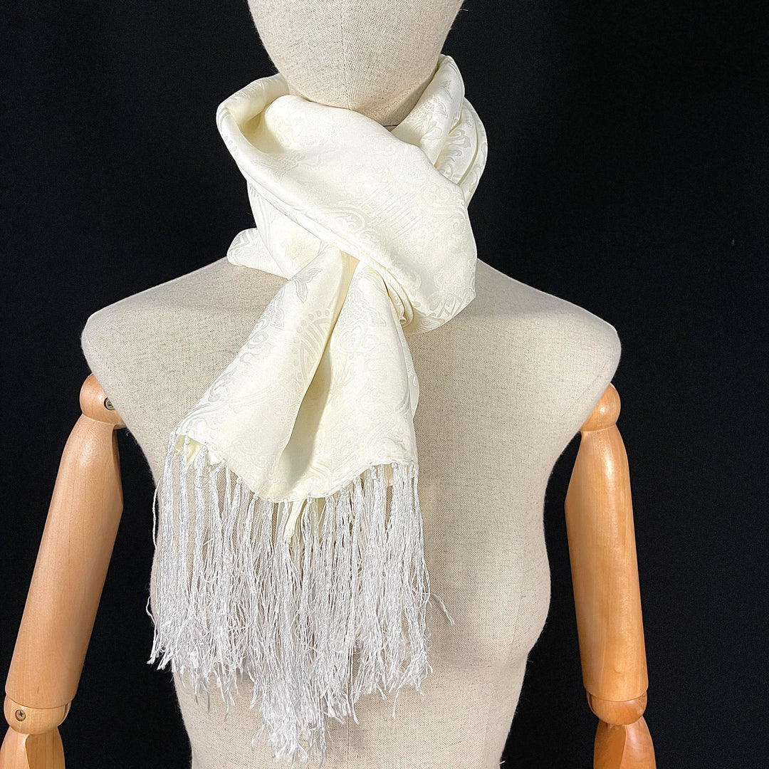 SHANGHAI TANG White Silk Scarf