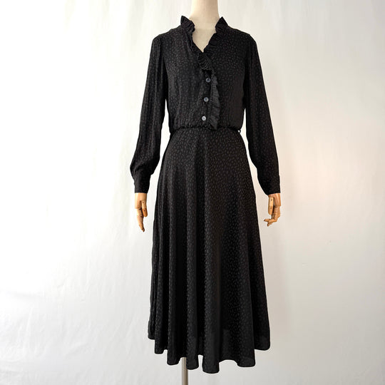 POUSTOVIT Black Printed Dress