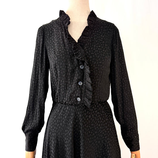 POUSTOVIT Black Printed Dress