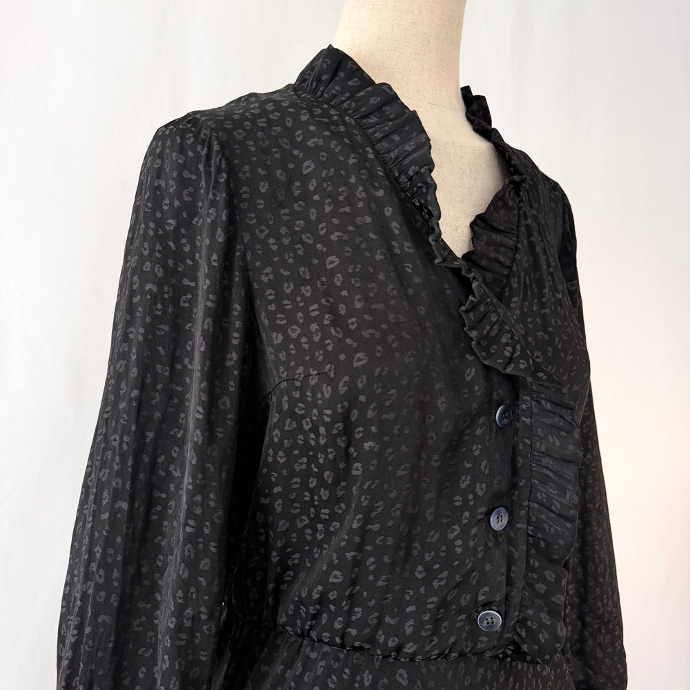 POUSTOVIT Black Printed Dress