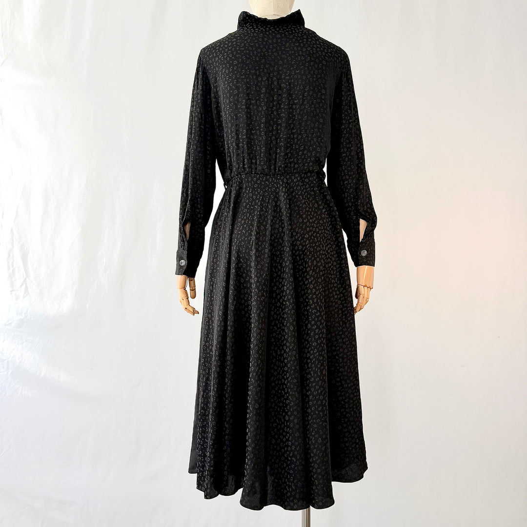 POUSTOVIT Black Printed Dress