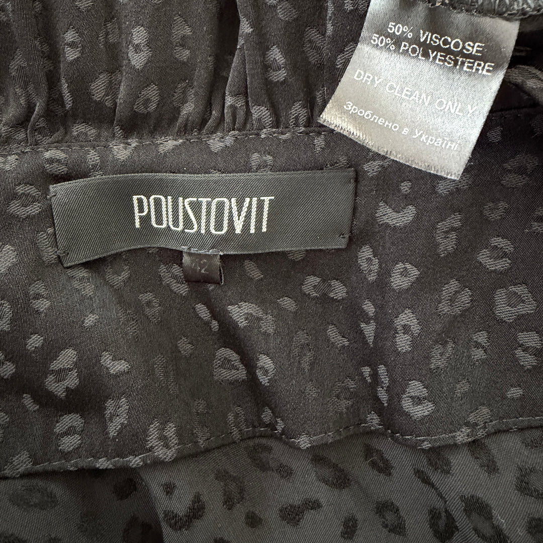 POUSTOVIT Black Printed Dress