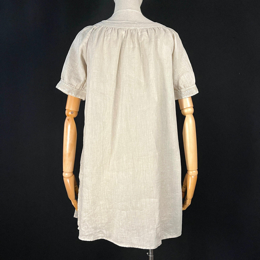 120% LINO Beige Linen Dress
