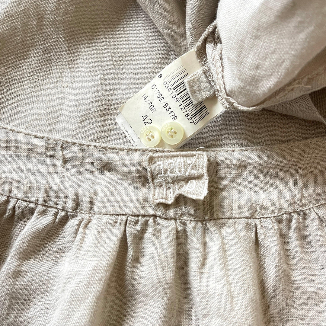 120% LINO Beige Linen Dress