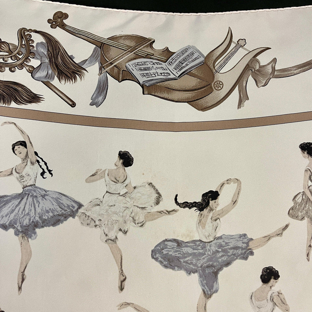 HERMES Vintage Silk Scarf "La Dance" by Jean-Louis Clere