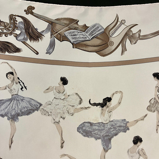 HERMES Vintage Silk Scarf "La Dance" by Jean-Louis Clere
