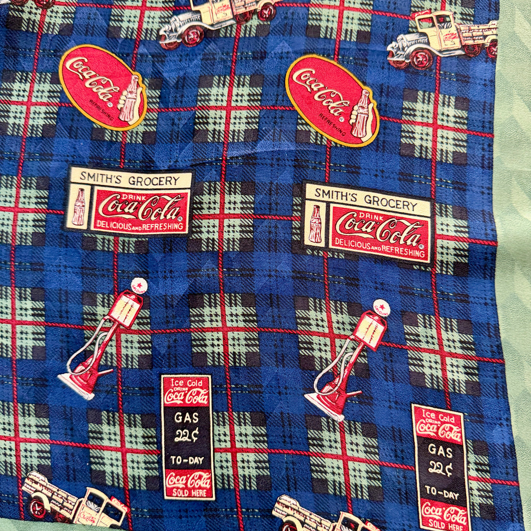 Vintage Coca-Cola 100% Silk Scarf
