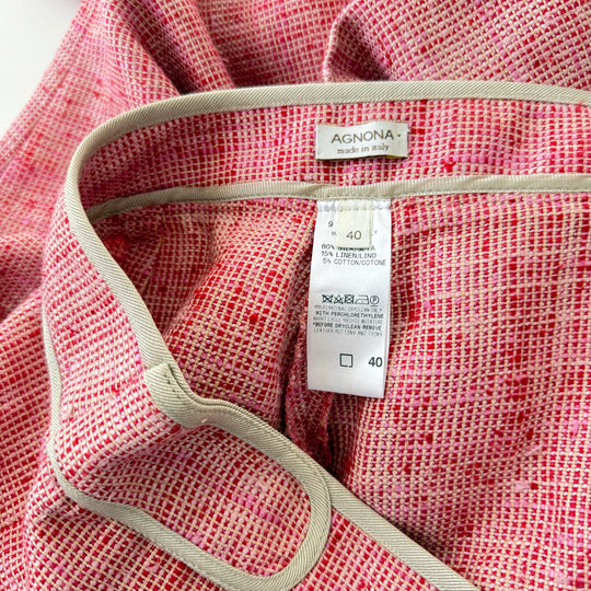 Pantalon AGNONA en soie et lin