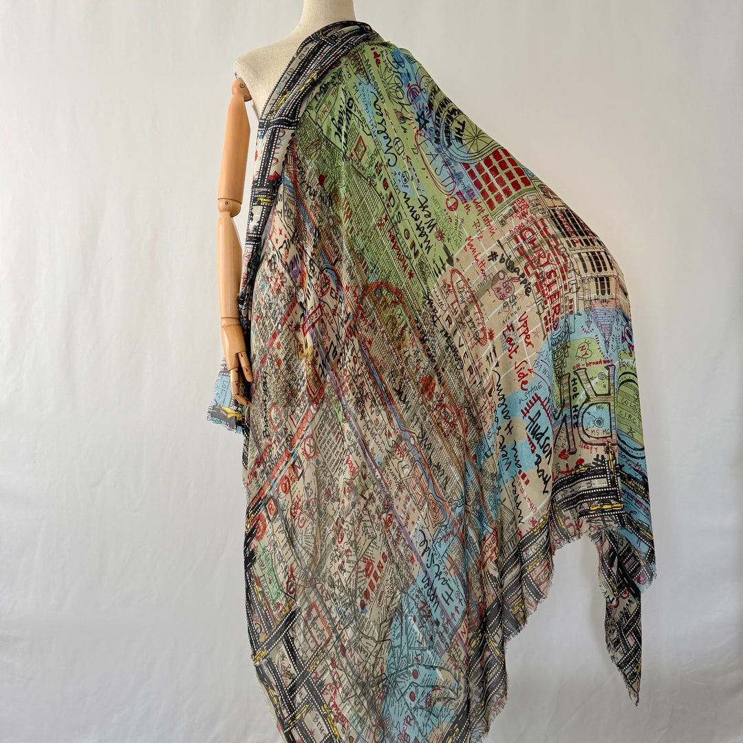 Faliero Sarti × Paolo Fiumi “NY City” New Oversized Scarf