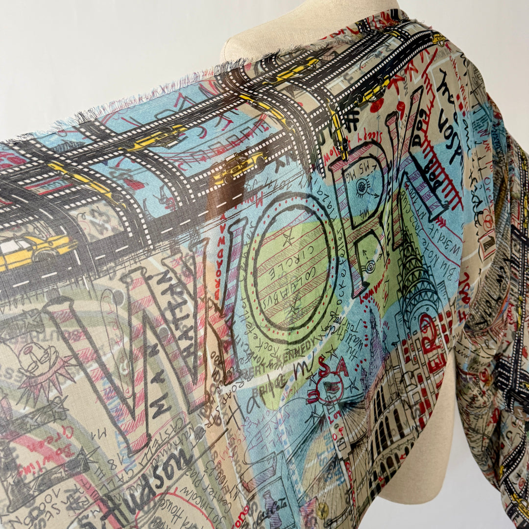 Faliero Sarti × Paolo Fiumi “NY City” New Oversized Scarf