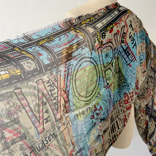 Faliero Sarti × Paolo Fiumi “NY City” New Oversized Scarf