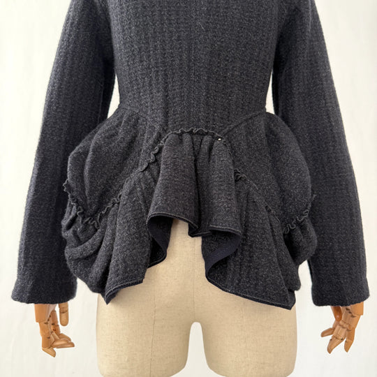 Hochwertige Alltags-Couture-Jacke aus Wolle/Kaschmir