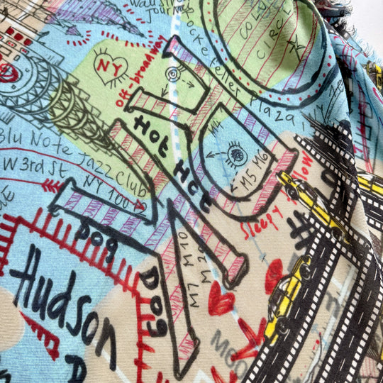 Faliero Sarti × Paolo Fiumi “NY City” New Oversized Scarf