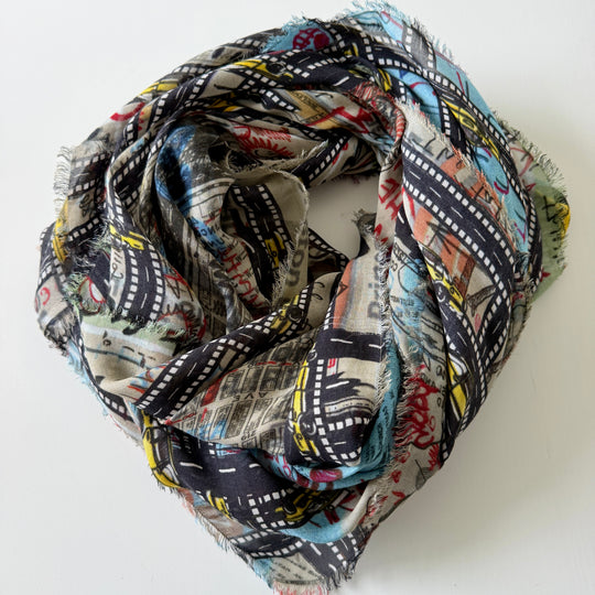 Faliero Sarti × Paolo Fiumi “NY City” New Oversized Scarf
