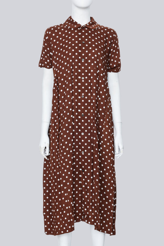 COMME des GARÇONS Polka Dot Rayon Midi Dress (AD2015)