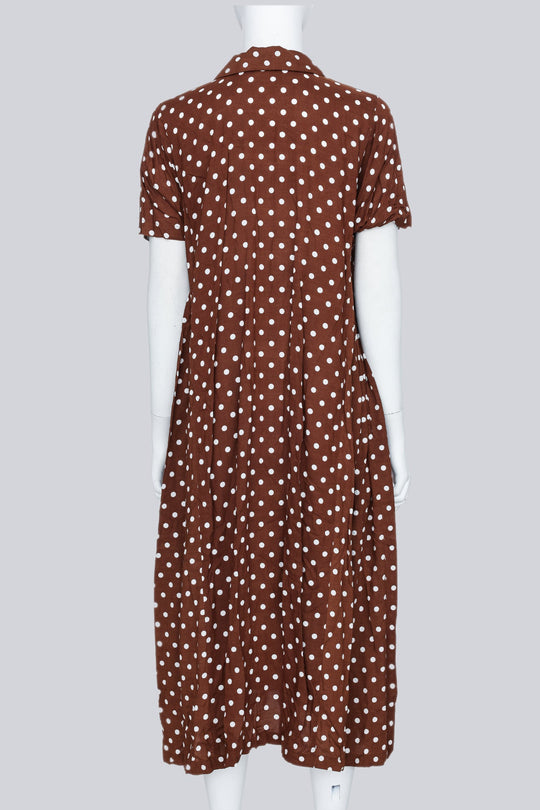 COMME des GARÇONS Polka Dot Rayon Midi Dress (AD2015)