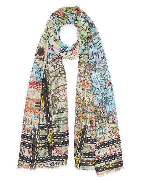 Faliero Sarti × Paolo Fiumi “NY City” New Oversized Scarf