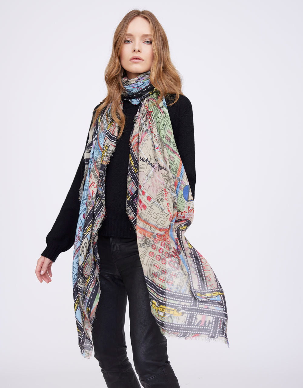 Faliero Sarti × Paolo Fiumi “NY City” New Oversized Scarf