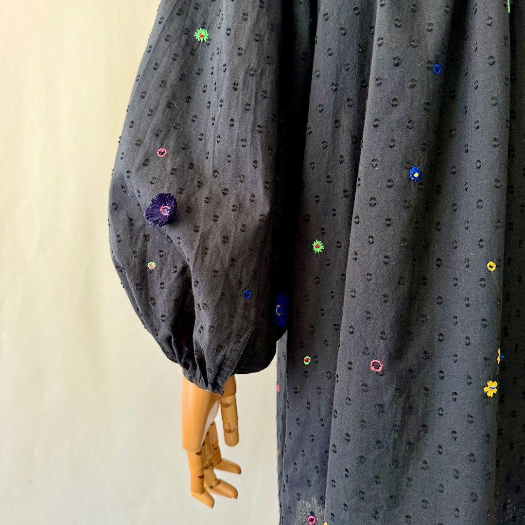 Thierry Colson Embroidered Cotton Dress