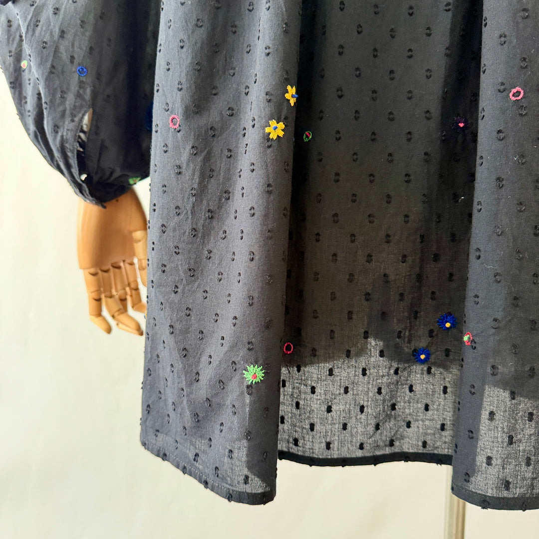 Thierry Colson Embroidered Cotton Dress