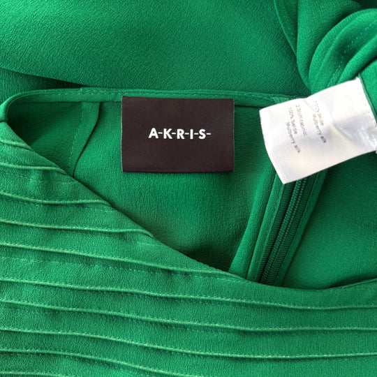AKRIS Green Silk Dress