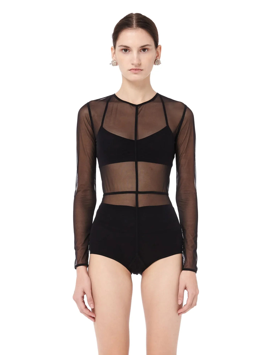 ANN DEMEULEMEESTER New Soft Tulle Bodysuit