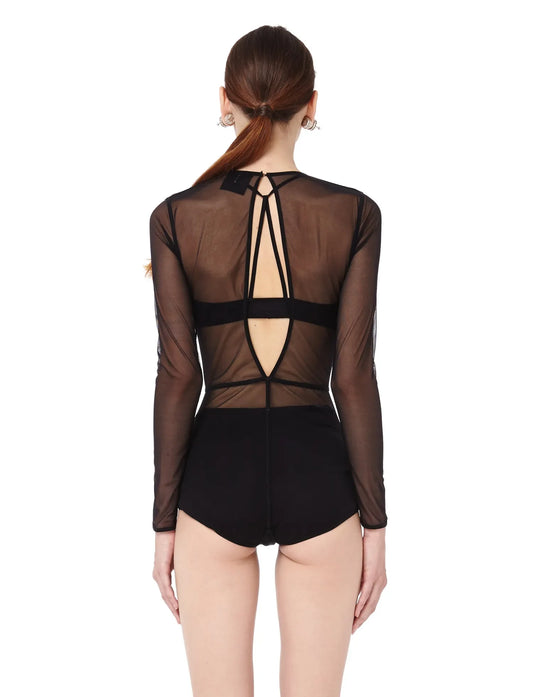 ANN DEMEULEMEESTER New Soft Tulle Bodysuit