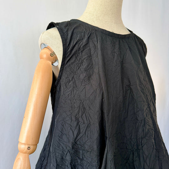AMMA by Kedem Sasson New Black Sculptural Crinkle Balloon Dress