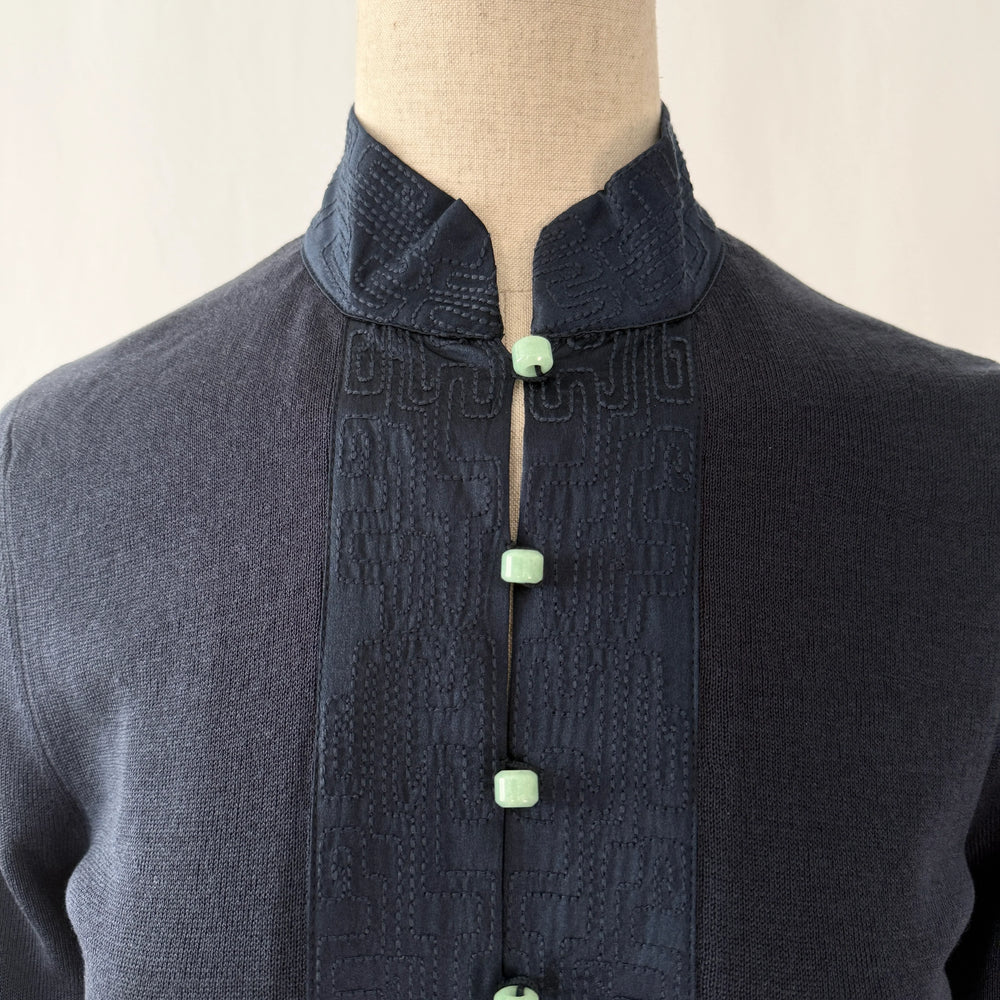 SHANGHAI TANG New Silk Coat with Jade Buttons