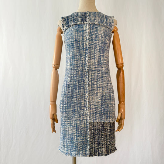 AKRIS Blue Tweed Dress