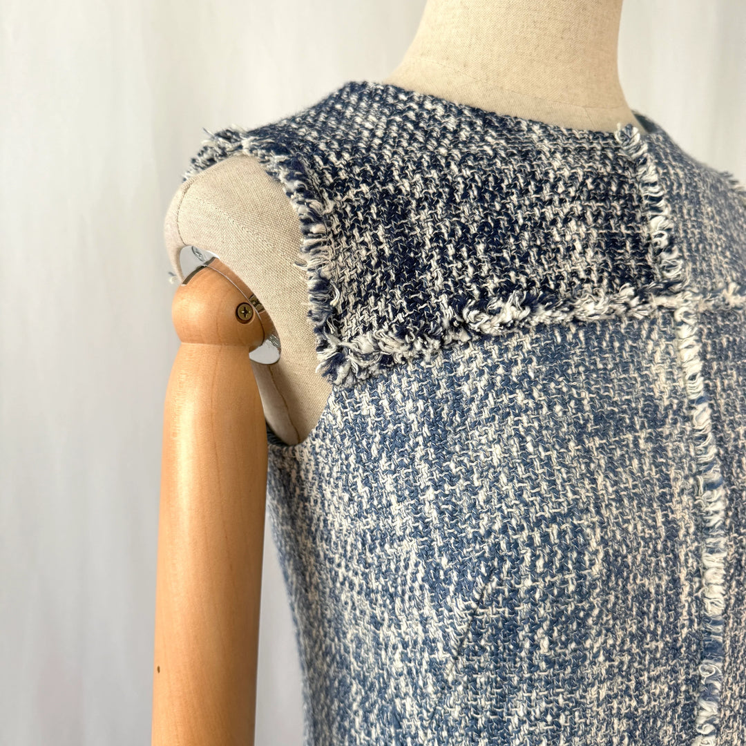 AKRIS Blue Tweed Dress