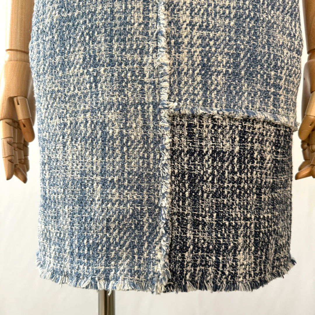 AKRIS Blue Tweed Dress