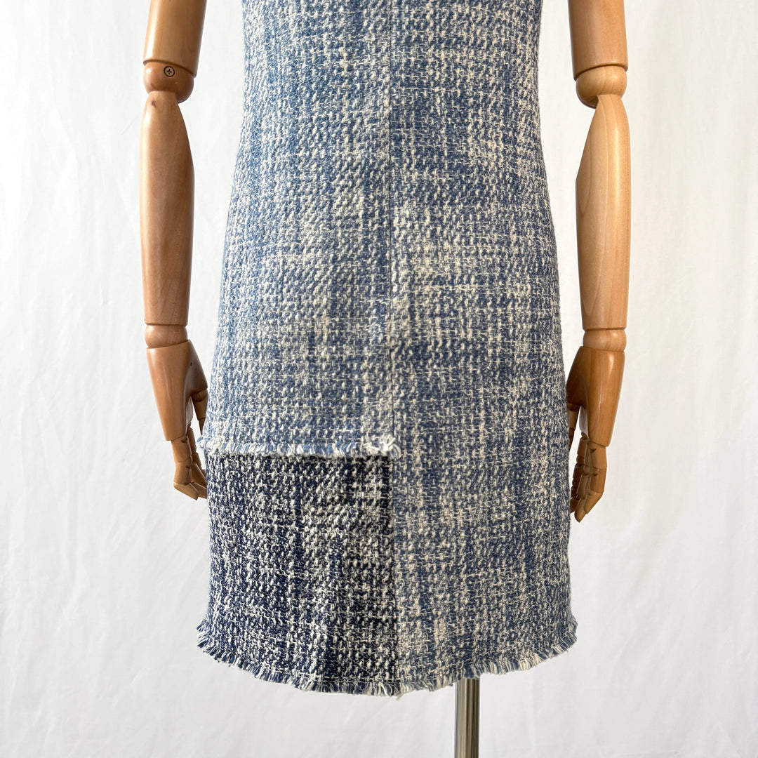 AKRIS Blue Tweed Dress