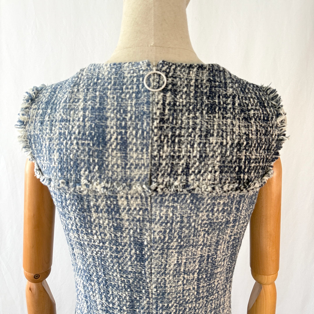 AKRIS Blue Tweed Dress