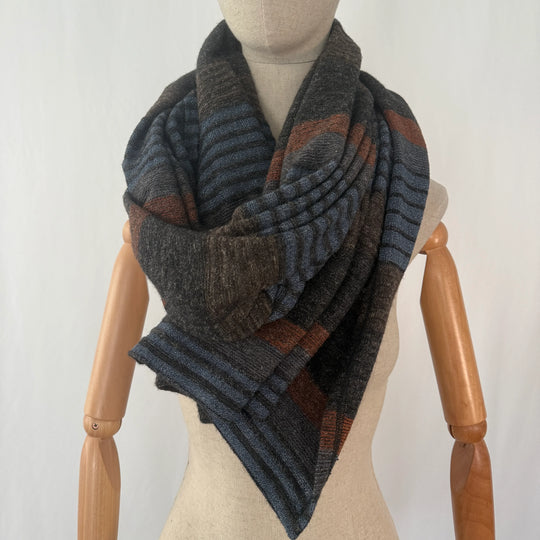 RARE 1970s ISSEY MIYAKE Archival Knit Scarf - Silk & Wool Blend - All Style Co. Tag