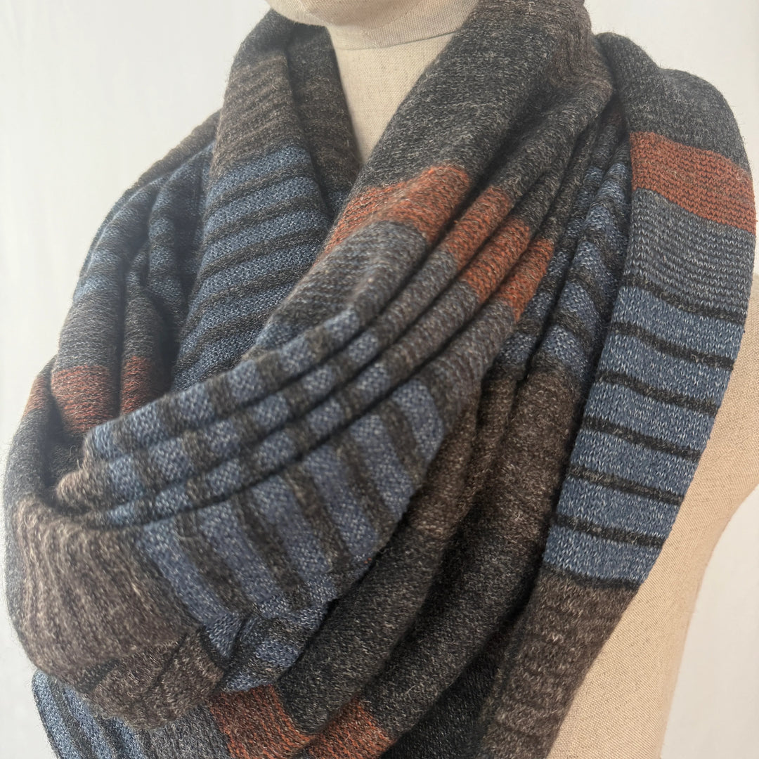 RARE 1970s ISSEY MIYAKE Archival Knit Scarf - Silk & Wool Blend - All Style Co. Tag