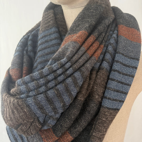 RARE 1970s ISSEY MIYAKE Archival Knit Scarf - Silk & Wool Blend - All Style Co. Tag