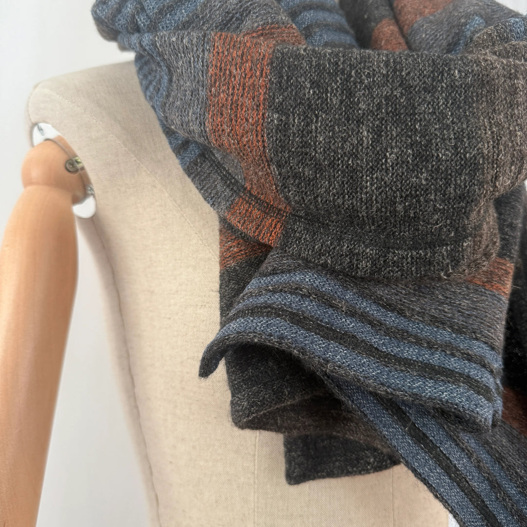 RARE 1970s ISSEY MIYAKE Archival Knit Scarf - Silk & Wool Blend - All Style Co. Tag